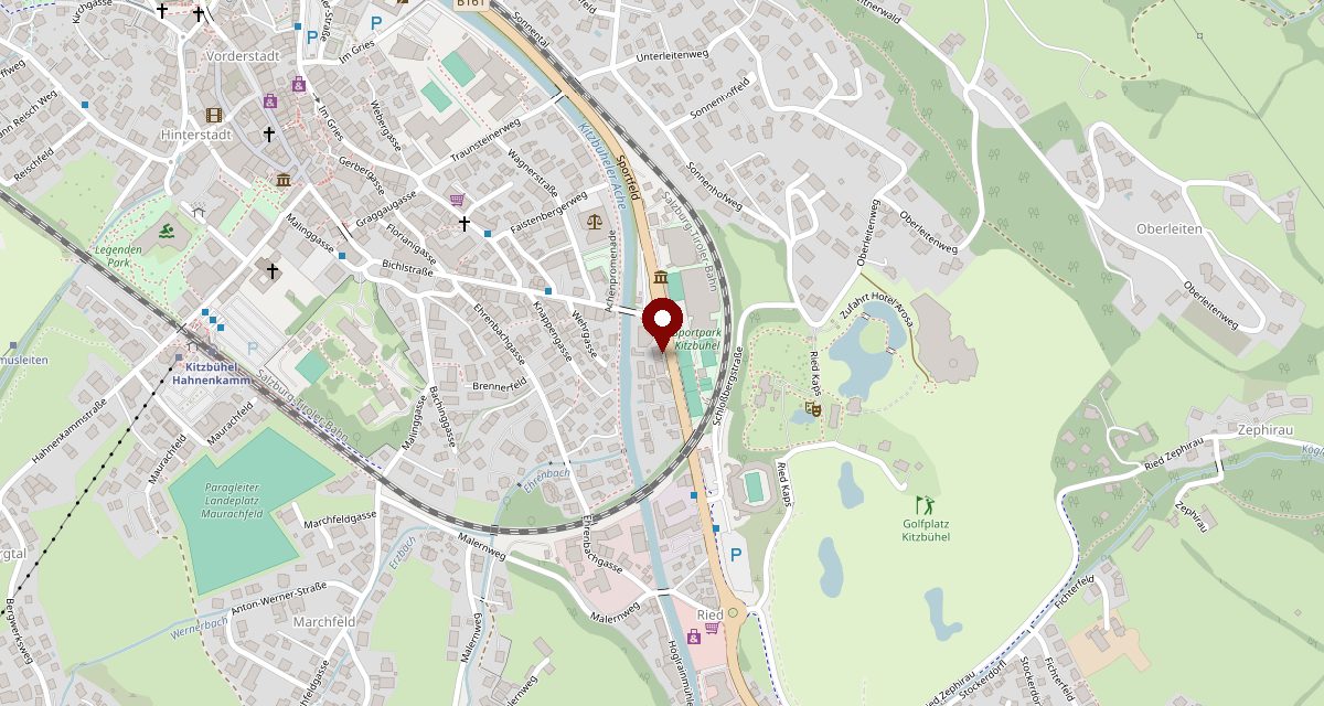 Map: location of the shop in Kitzbühel
